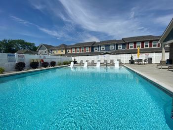 Relaxing shimmering pool